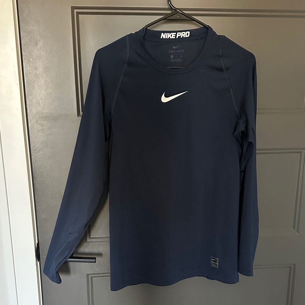 Nike Pro Dark Blue Long Sleeve Shirt